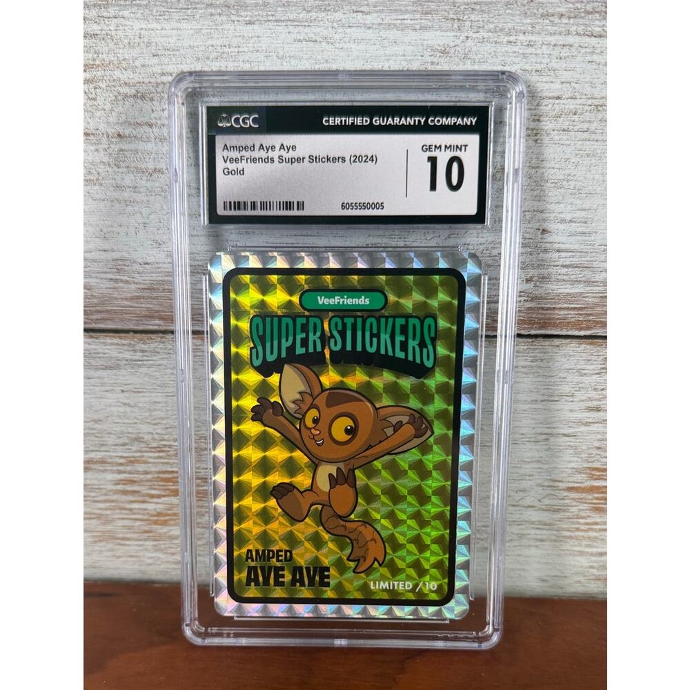 Garyvee Veefriends Road to Veecon Amped Aye Aye Gold /10 Super Sticker CGC 10